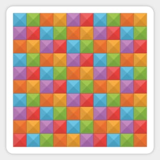 Multi Coloured Blocks Sticker